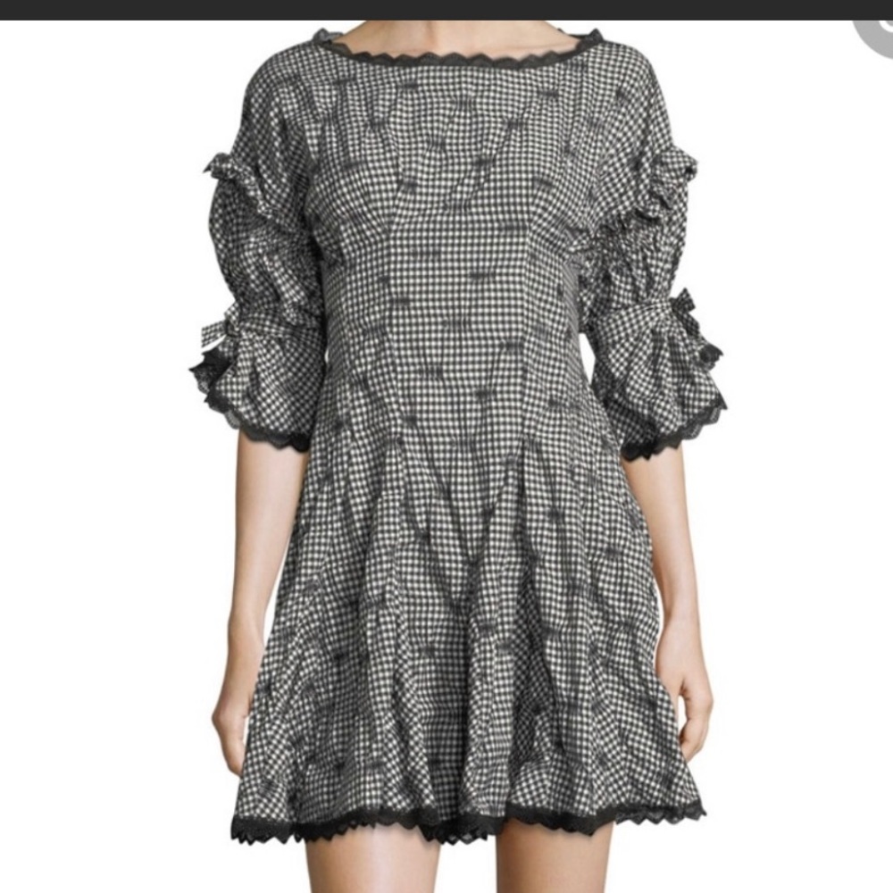 Jonathan Simkhai Smocked Gingham Dress